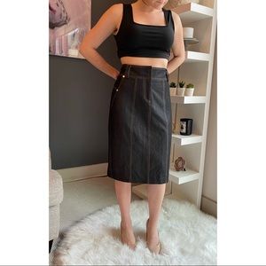 Cache Long Denim Skirt
